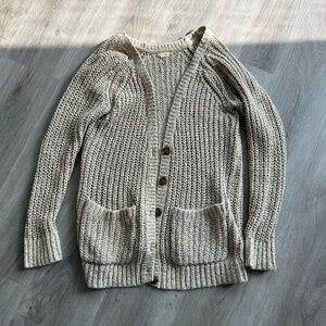 Garage Textured Knit Cardigan - Cream